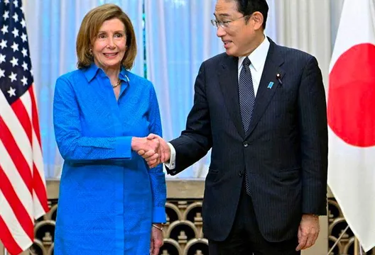 岸田文雄會晤裴洛西 批陸軍演嚴重衝擊日國安