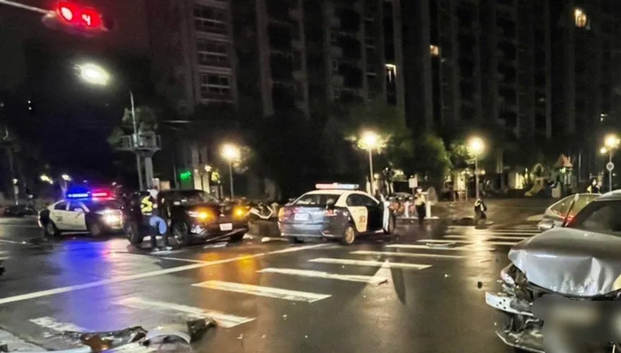 來不及開警笛！新莊警颱風夜支援火警出車禍　1女輕傷
