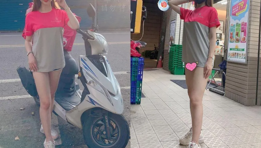 女熊貓「下衣消失」秀長腿！他笑翻「奶茶特別甜」　火辣外送員真面目曝光