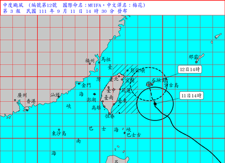 快訊／梅花颱風持續北移　北北基7縣市發豪大雨特報